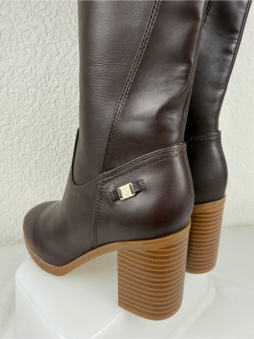 Giani Bernini | Odettee Brown Leather Knee High Riding Boots | Memory Foam 5.5M - Picture 5 of 11